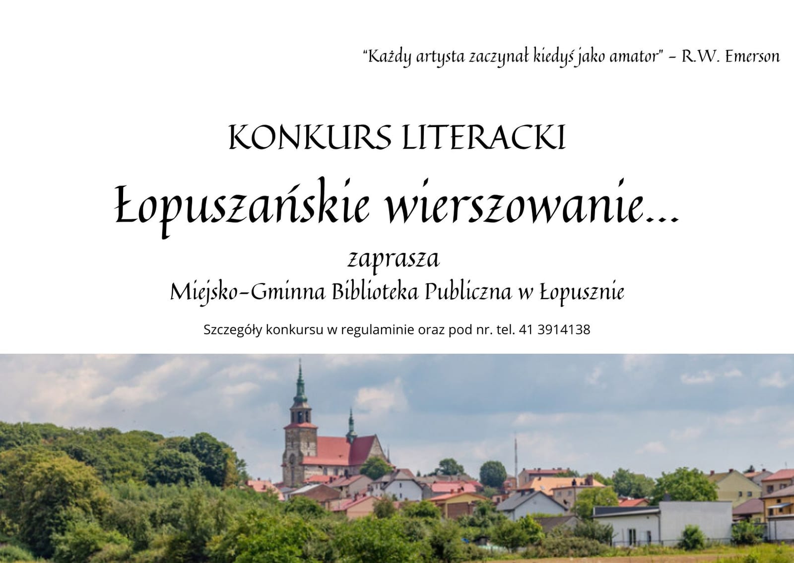 Zdjęcie do wpisu: Konkurs literacki "Łopuszańskie wierszowanie..."