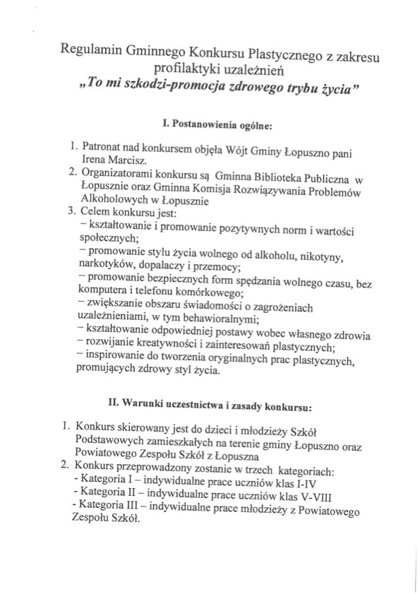 Regulamin konkursu "To mi szkodzi - promocja zdrowego trybu życia" — zdjęcie 2
