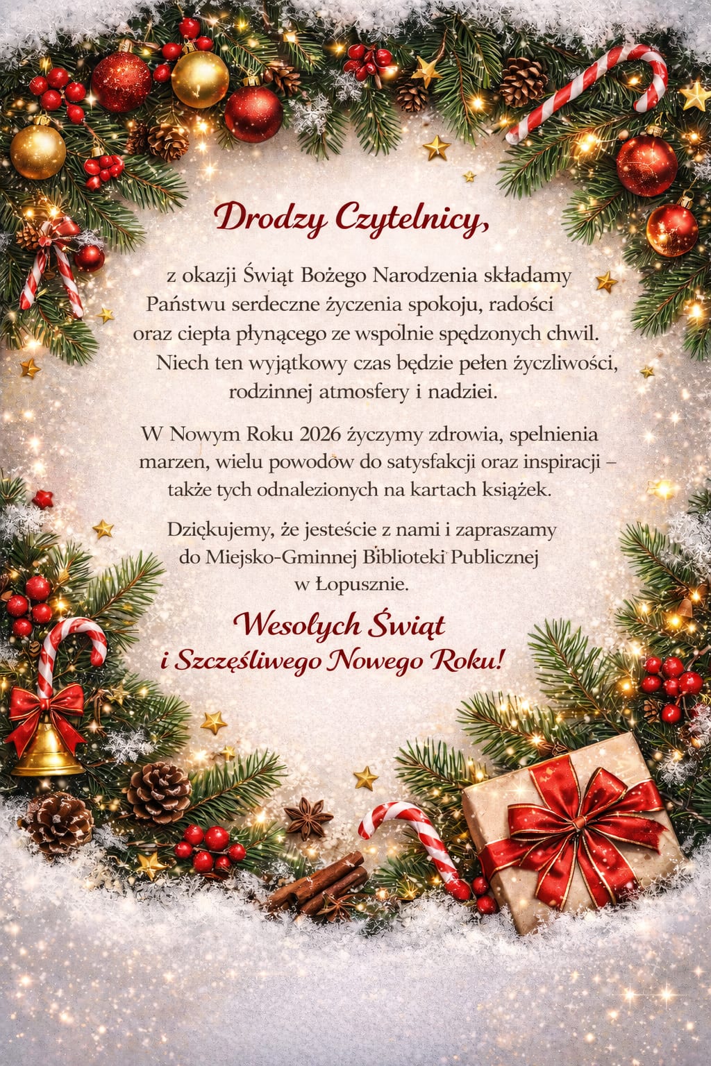 Zdjęcie do wpisu: Życzenia dla czytelników